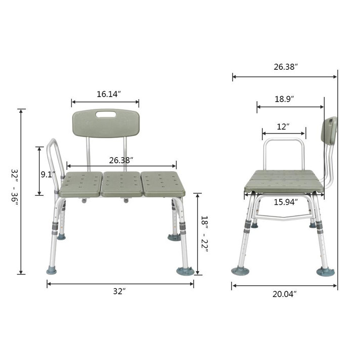 Winado Plastic Tub Transfer Bench & Reviews Wayfair